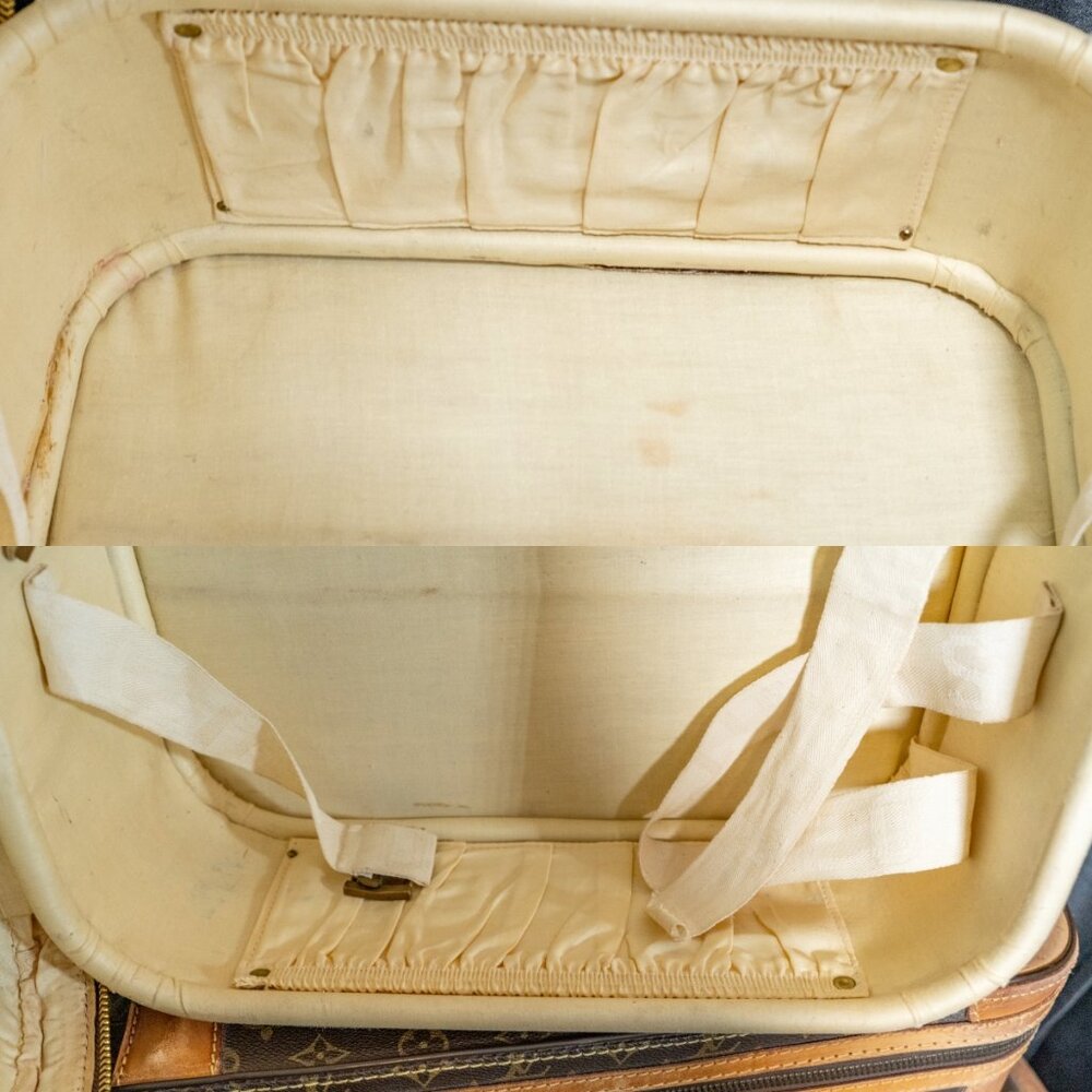 LOUIS VUITTON Monogram Canvas Suitcase - NEW LEATHER - VINTAGE TREASURE - Picture 9 of 16